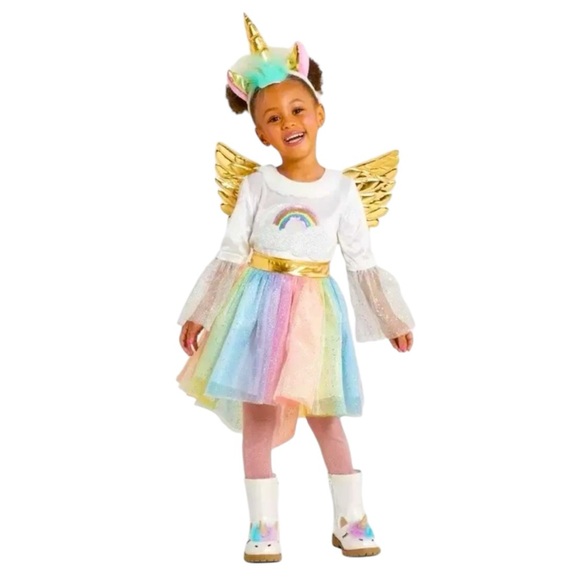 HIDE & EEK! colorful Rainbow Unicorn Halloween child Costume Dress up oufit NWT - Picture 1 of 4